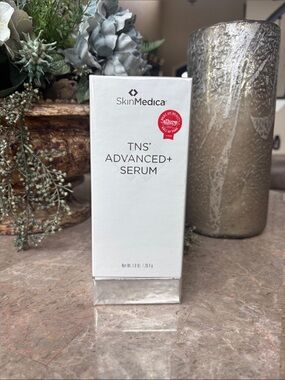 SkinMedica TNS Advanced+ Serum White Packaging with Red Accent